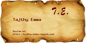 Tajthy Emma névjegykártya